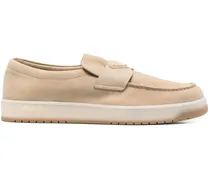Loafer mit Triangel-Logo - Nude