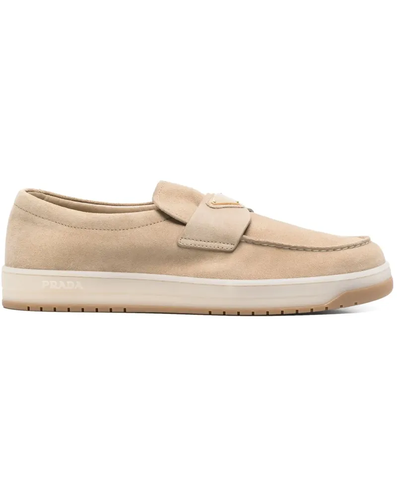 Prada Loafer mit Triangel-Logo - Nude Nude
