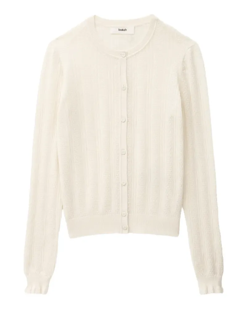 ba&sh Viviana ruffled cardigan - Nude Nude