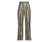Hose mit Schlangenmuster - Braun