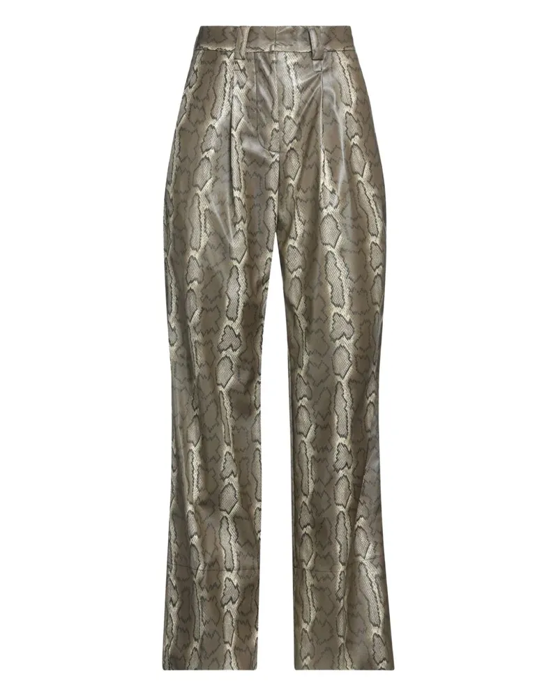 Soulland Hose mit Schlangenmuster - Braun Braun