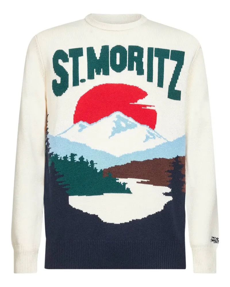 MC2 Saint Barth Bestickter Pullover - Weiß Weiß