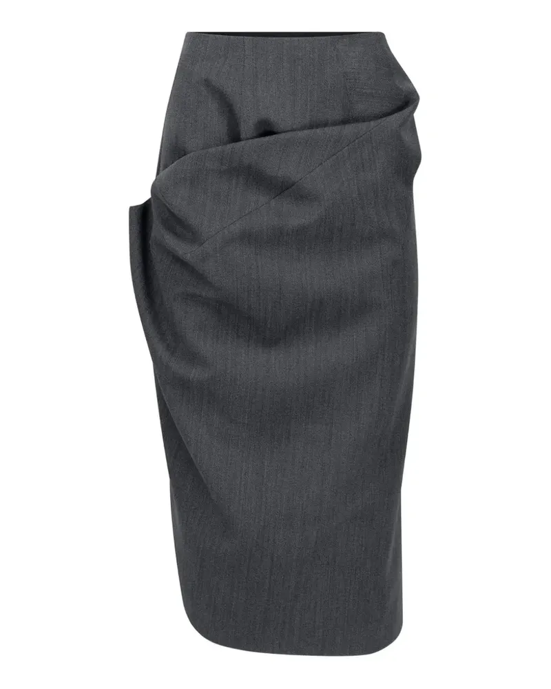Victoria Beckham Asymmetrischer Midirock - Grau Grau