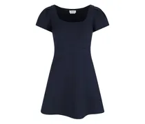 Gerafftes Minikleid - Blau