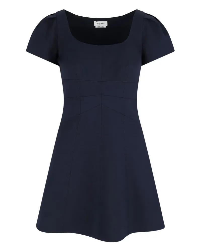 Alexander McQueen Gerafftes Minikleid - Blau Blau