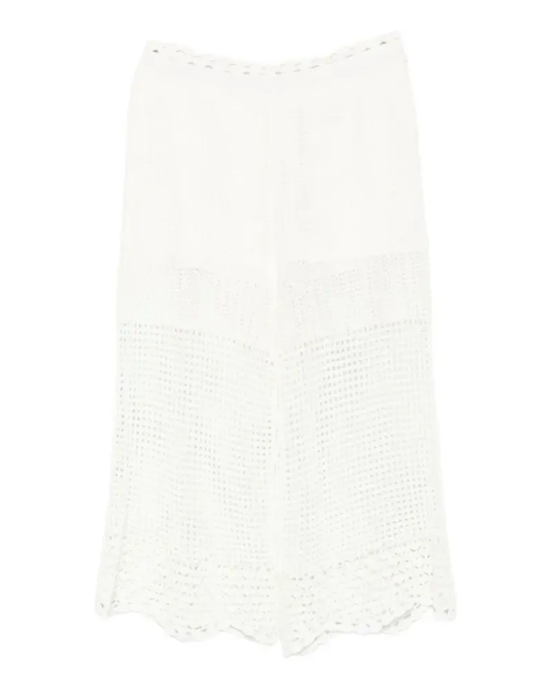 IRO Cropped-Hose aus Häkelstrick - Weiß Weiß