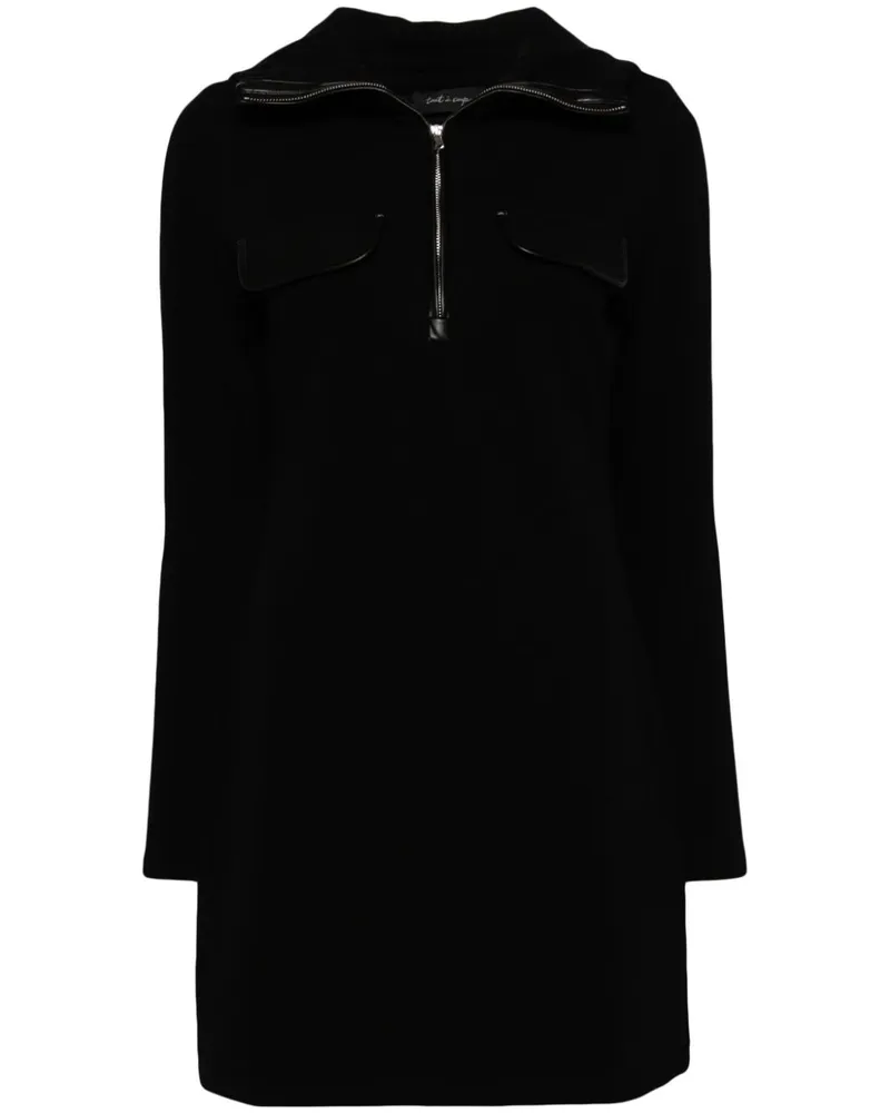Tout a Coup Midikleid mit Reißverschluss - Schwarz Schwarz