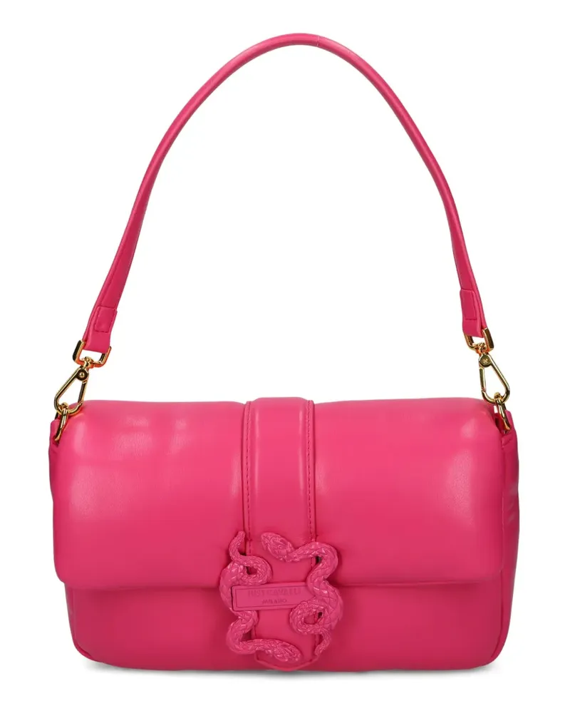 Just Cavalli Umhängetasche mit Schlangen-Schild - Rosa Rosa