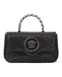 Versace La Medusa Mini-Tasche mit Kristallen Schwarz