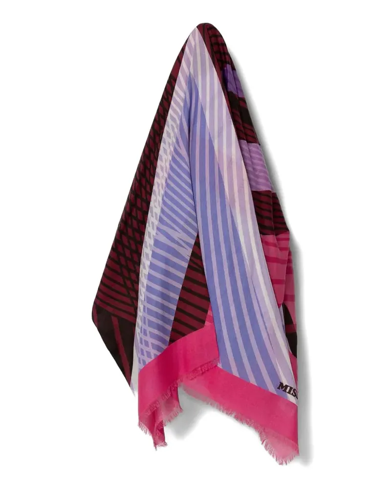 Missoni Gestreifter Schal - Violett Violett