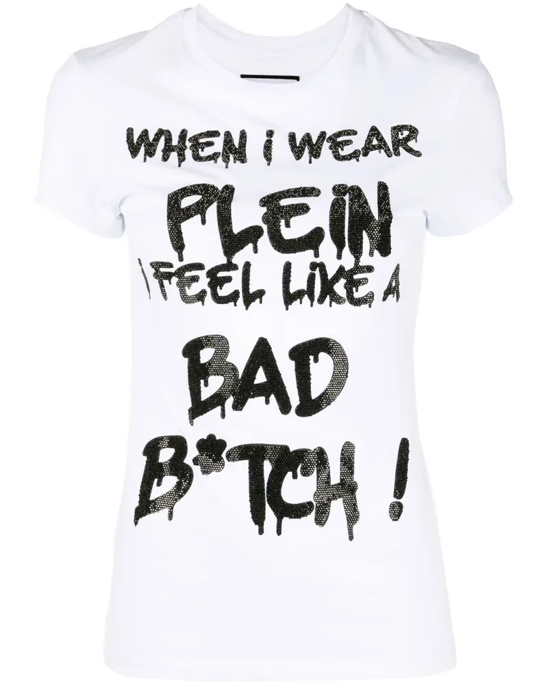Philipp Plein T-Shirt mit Strass - Weiß Weiß