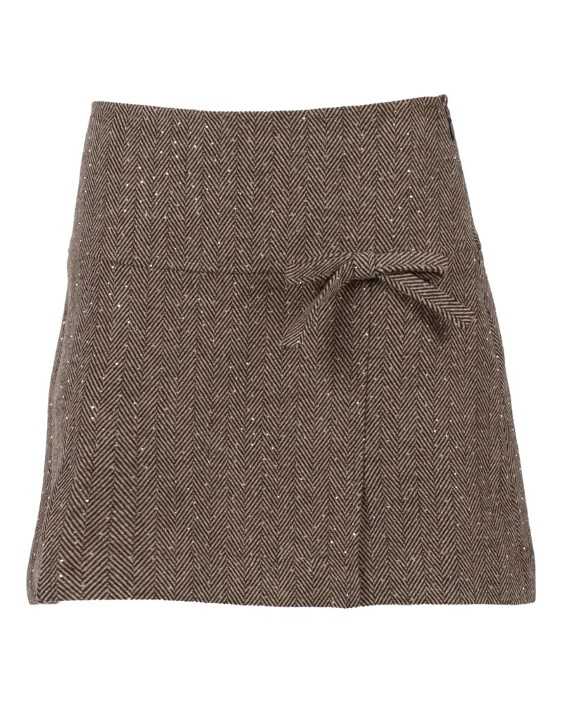 Ermanno Scervino Minirock mit Zickzackmuster - Braun Braun