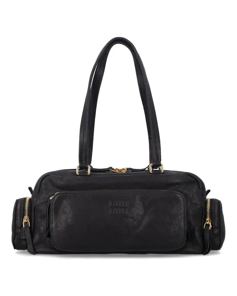 Miu Miu multi-pocket leather tote bag - Schwarz Schwarz
