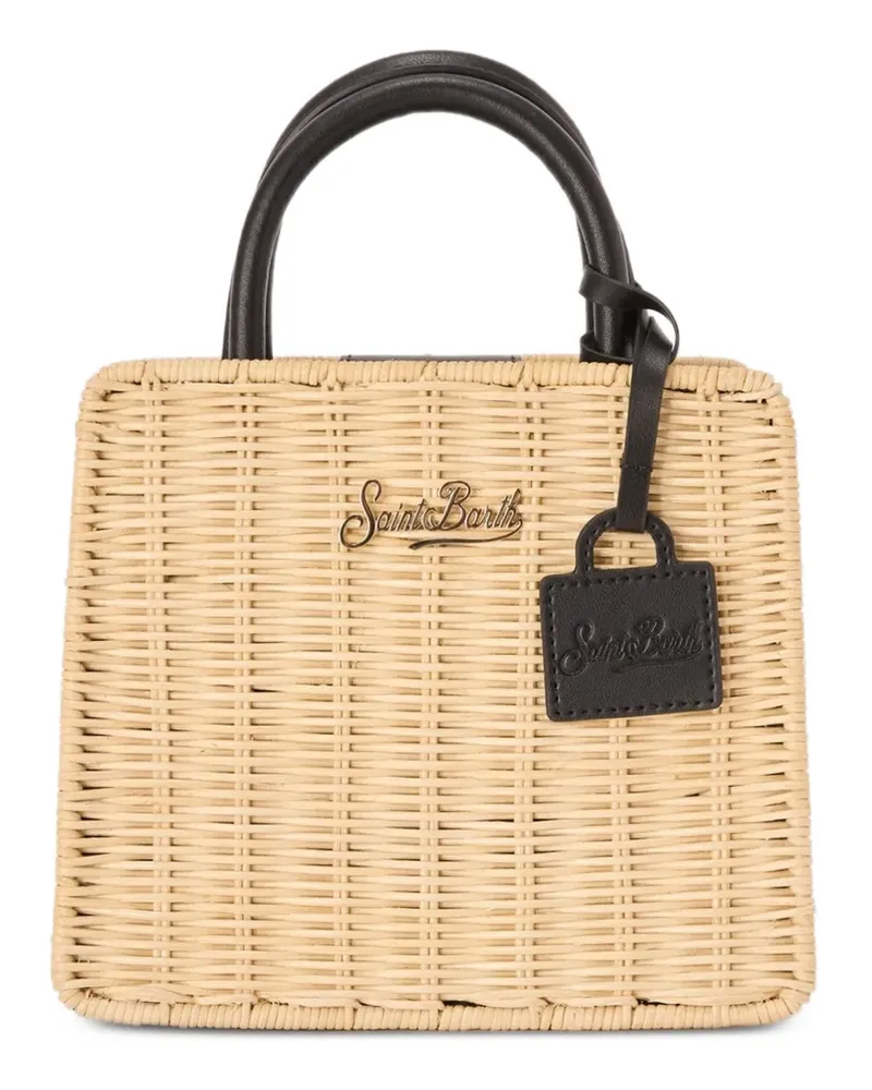 MC2 Saint Barth Schultertasche mit Logo-Schild - Nude Nude