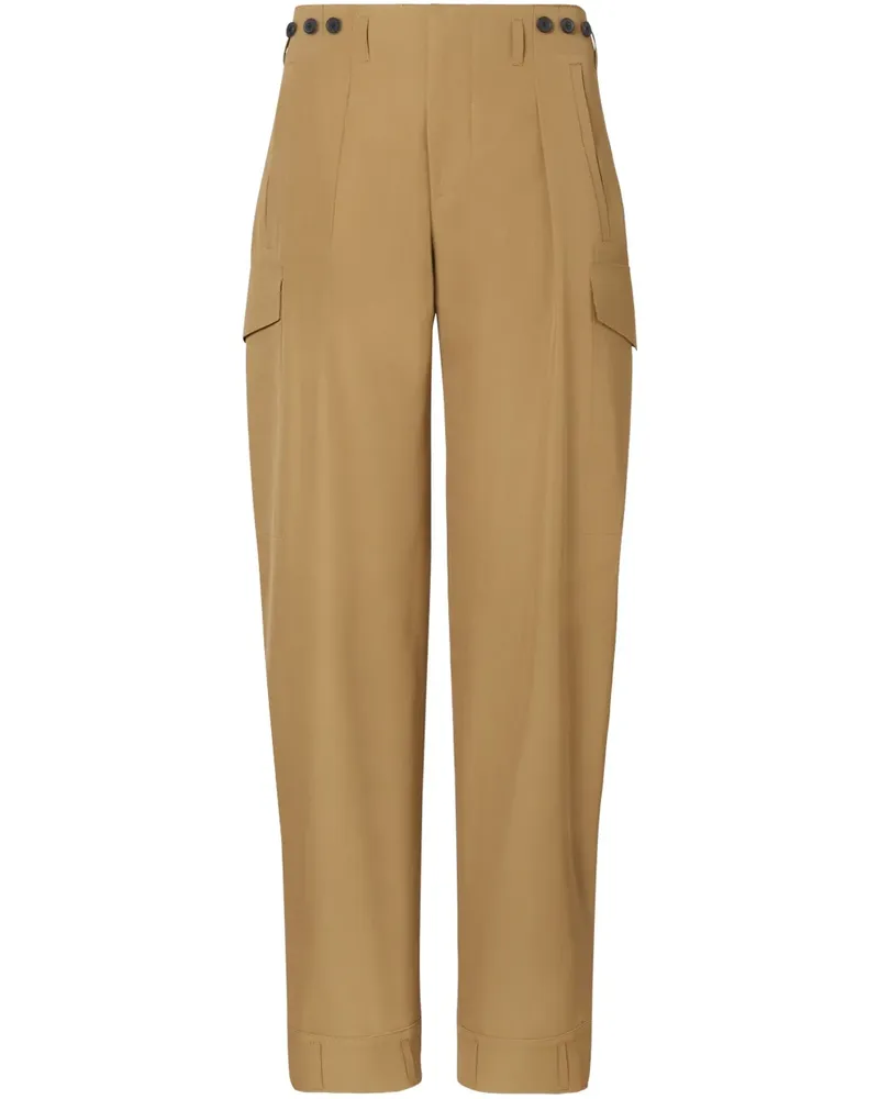 Tory Burch Hose mit Bundfalten - Braun Braun