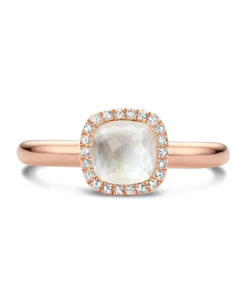 TIRISI 18kt Milano Sweeties Rotgoldring mit Diamanten - Rosa Rosa