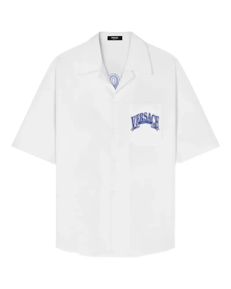 Versace Hemd mit Logo-Verzierung - Weiß Weiß