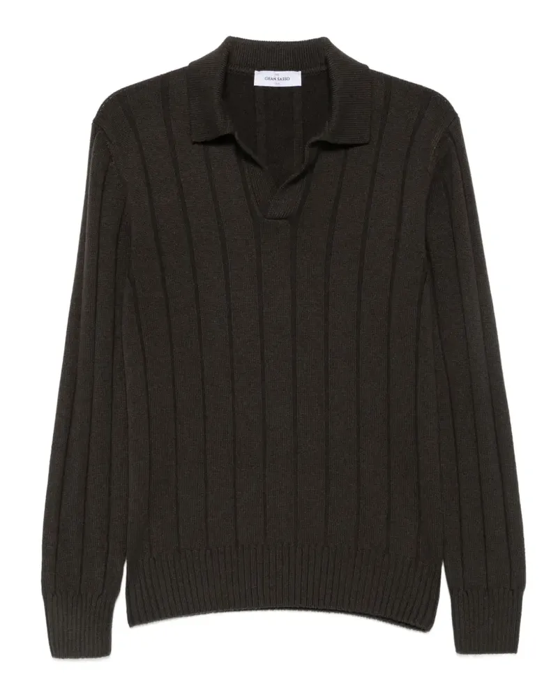 Gran Sasso Gerippter Pullover - Braun Braun