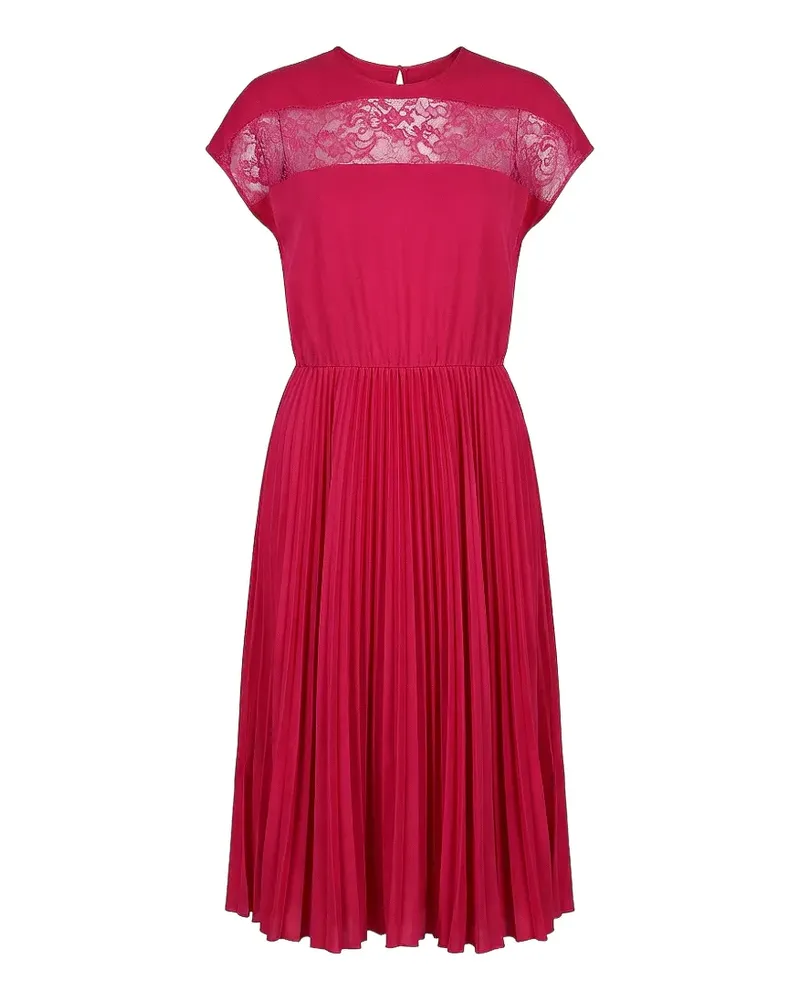 Valentino Garavani Faltenkleid mit Spitzeneinsätzen - Rosa Rosa