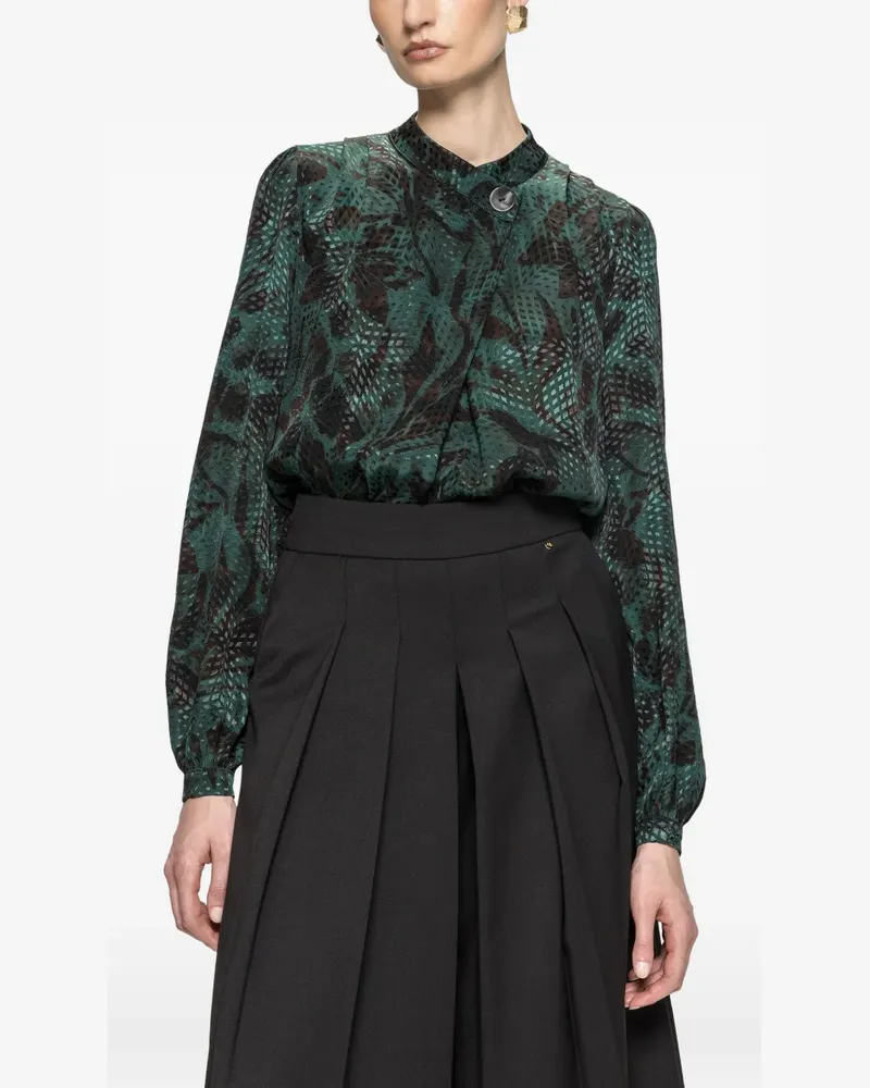 NISSA Viskose-Oberteil mit Blumenprint - Grün Grün