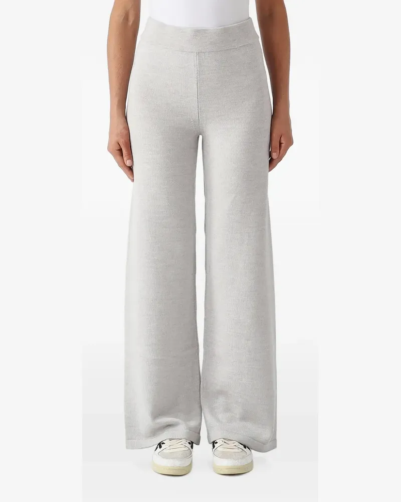 Max Mara Gabarra fine-knit wide-leg trousers - Grau Grau