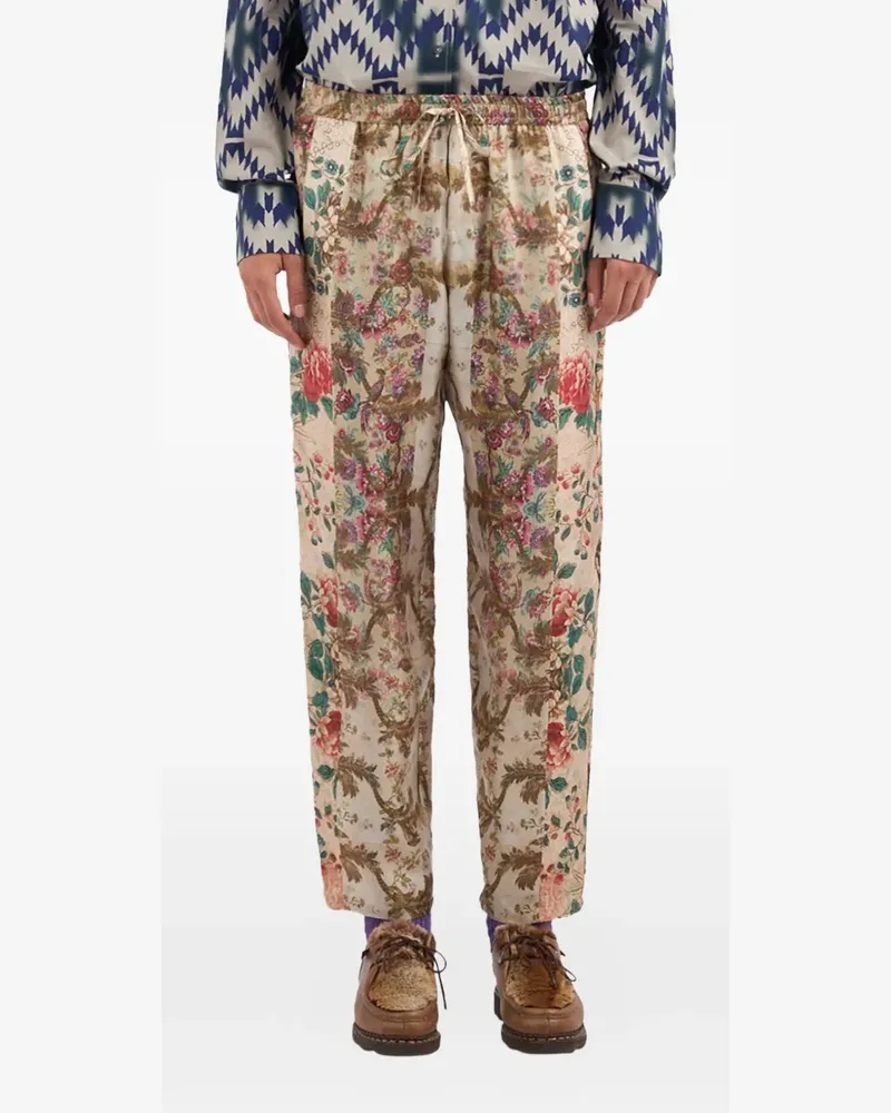 Pierre-Louis Mascia Aloe Hose mit Blumen-Print - Nude Nude