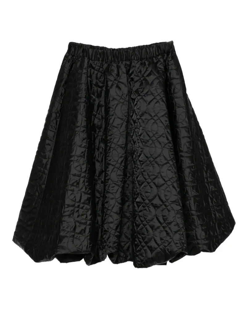 Noir Kei Ninomiya Gesteppter Twill-Rock - Schwarz Schwarz