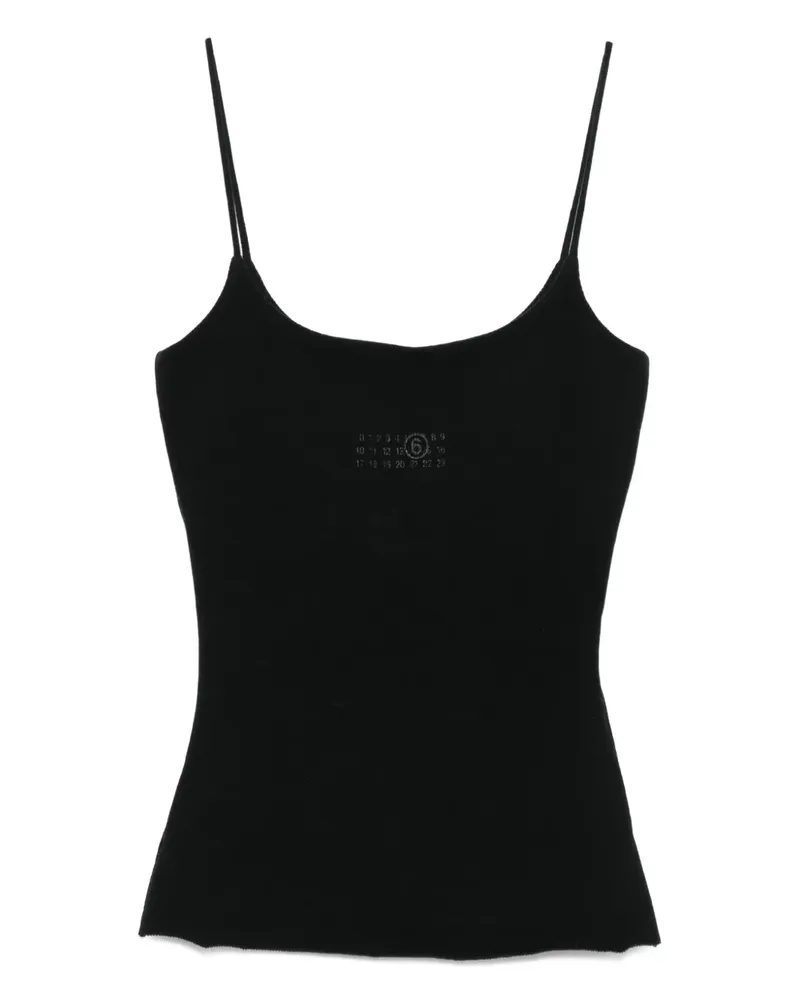Maison Margiela Top mit Spaghettiträgern - Schwarz Schwarz