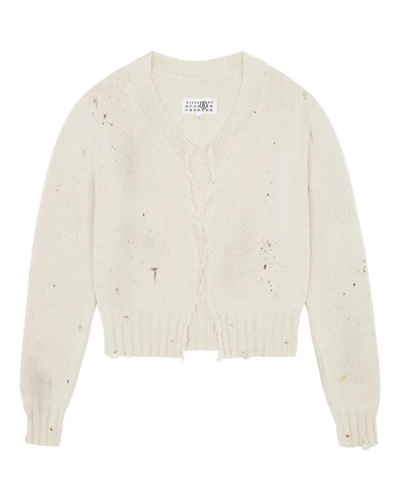 Maison Margiela Jacke im Distressed-Look - Weiß Weiß