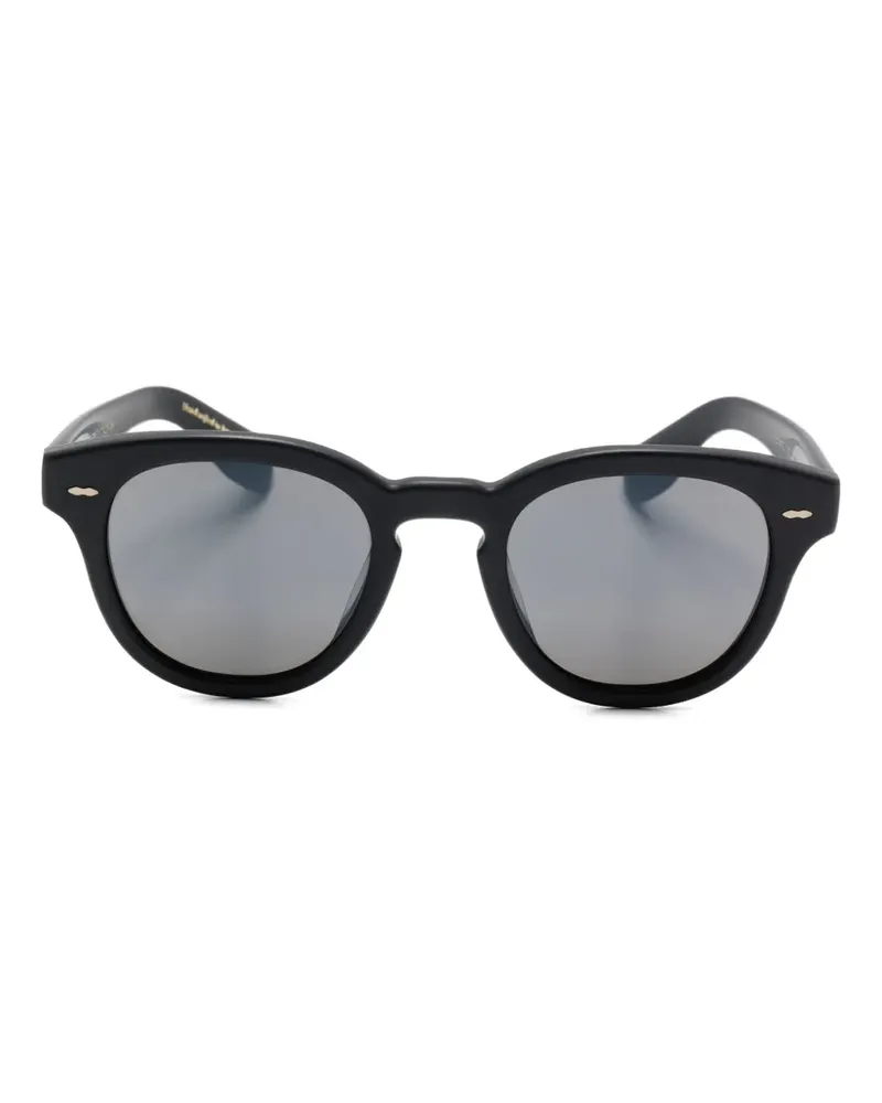 Oliver Peoples Sonnenbrille mit eckigem Gestell - Schwarz Schwarz