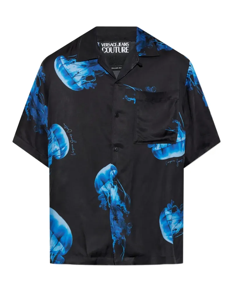 Versace Jeans jellyfish-print shirt - Schwarz Schwarz