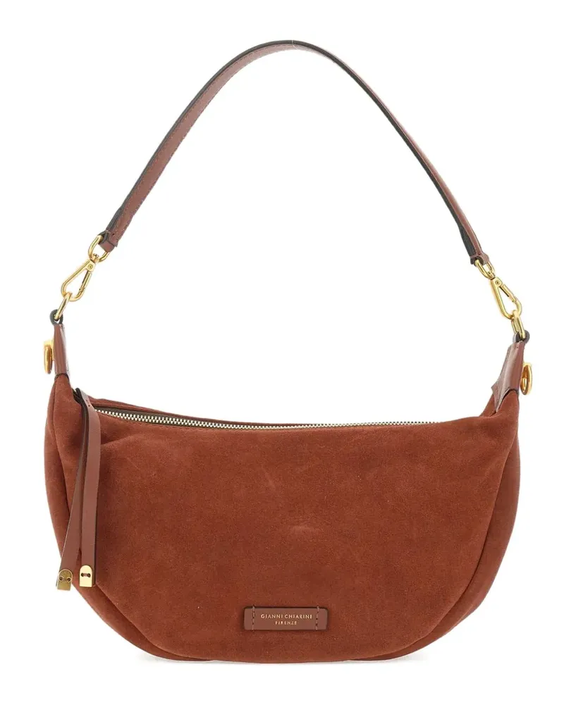 Gianni Chiarini Aisha Handtasche aus Wildleder mit Reißverschluss - Braun Braun