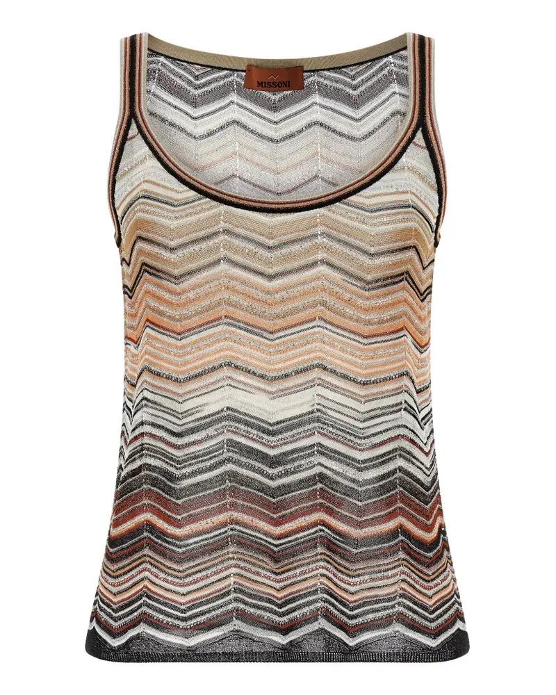 Missoni chevron sequin tank top - Nude Nude