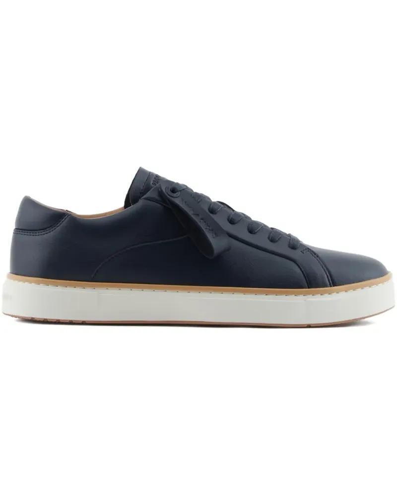 Emporio Armani Sneakers mit runder Kappe - Blau Blau