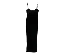 Maxikleid aus Samt - Schwarz