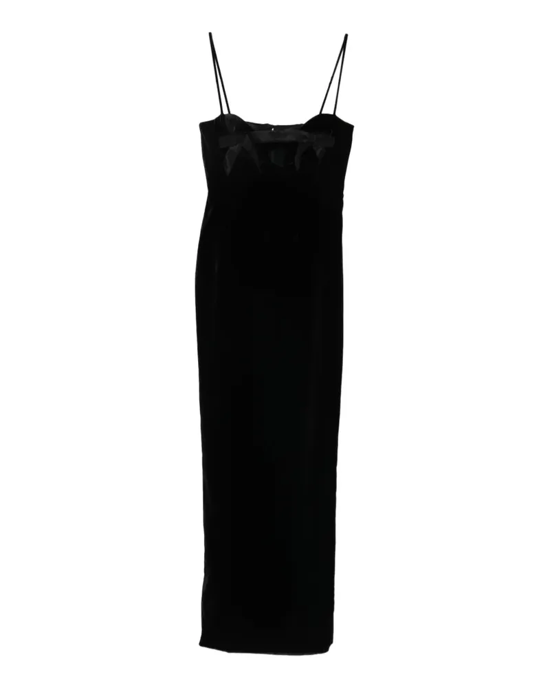 Alessandra Rich velvet maxi dress - Schwarz Schwarz