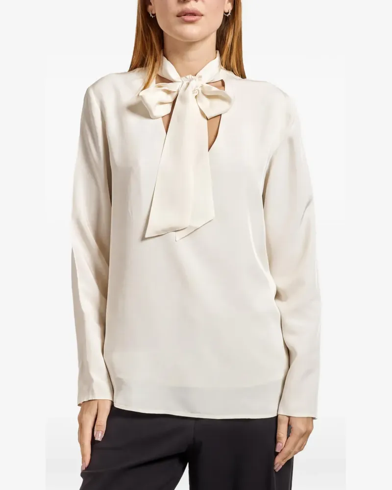Armani Exchange Bluse mit Schleifenkragen - Nude Nude