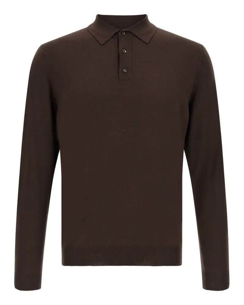Zanone long-sleeve polo shirt - Braun Braun