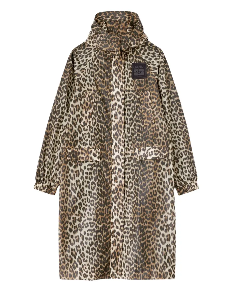 Ganni Mantel mit Leoparden-Print - Nude Nude