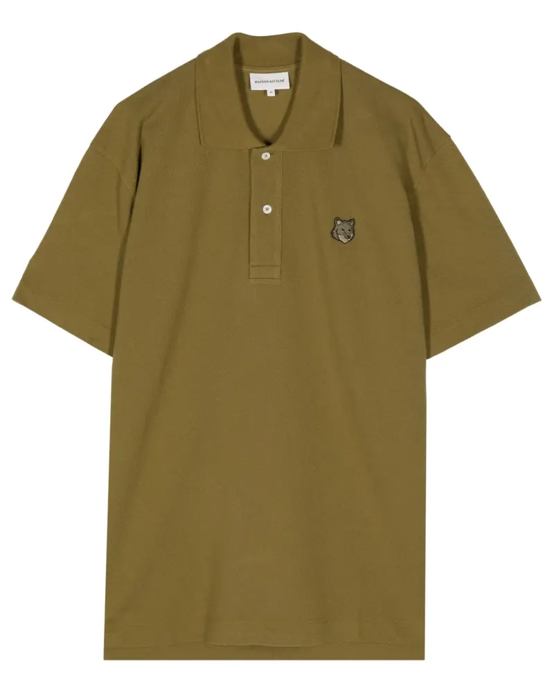 Kitsuné Poloshirt mit Logo-Applikation - Braun Braun