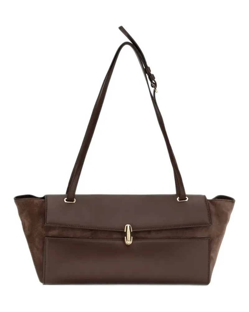 SAVETTE Schultertasche mit Trapezform - Braun Braun