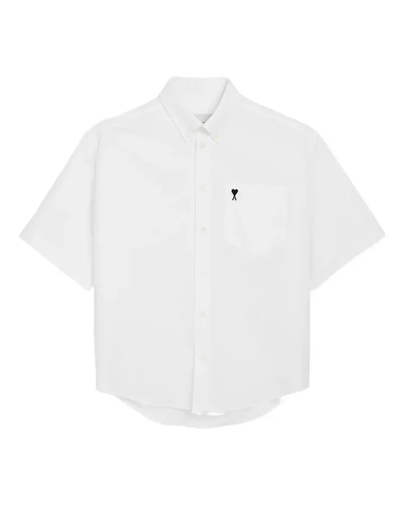 AMI Paris embroidered boxy shirt - Weiß Weiß