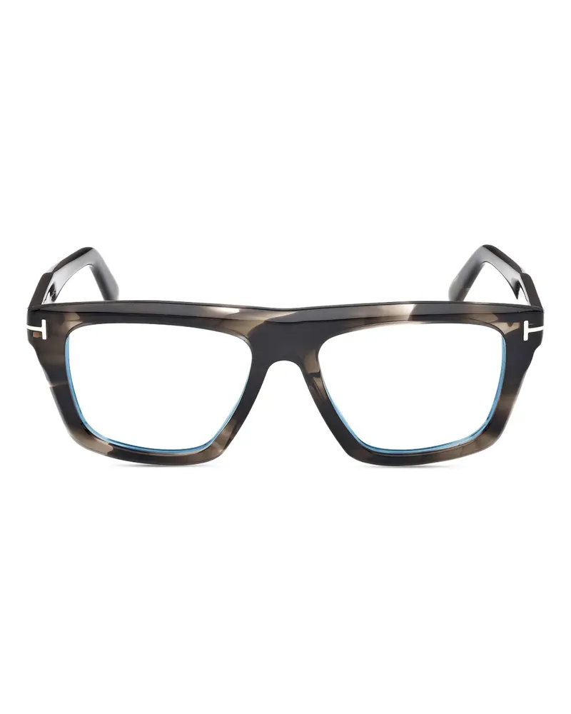 Tom Ford Eckige Brille in Schildpattoptik - Braun Braun