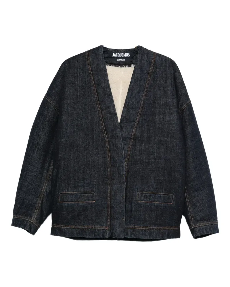 Jacquemus Jeansjacke mit Kontrastnähten - Blau Blau