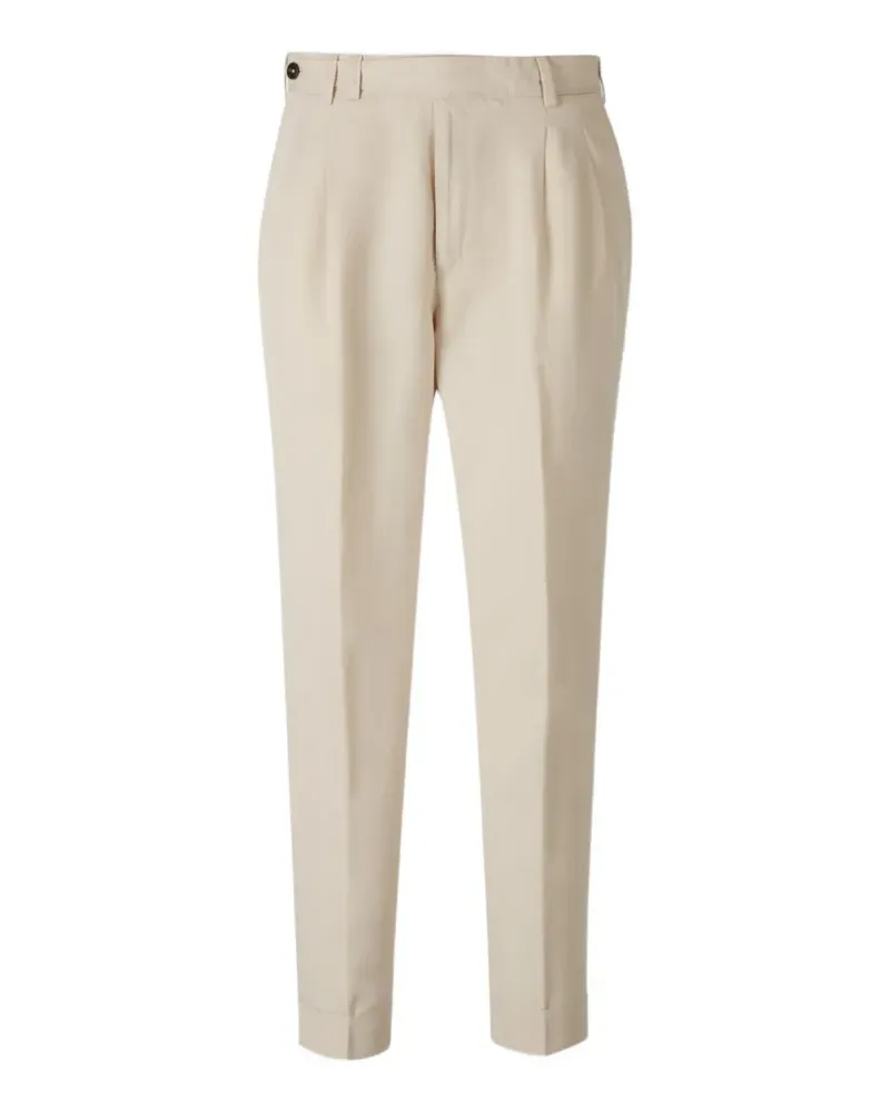 Pantaloni Torino pleated turn-up trousers - Nude Nude