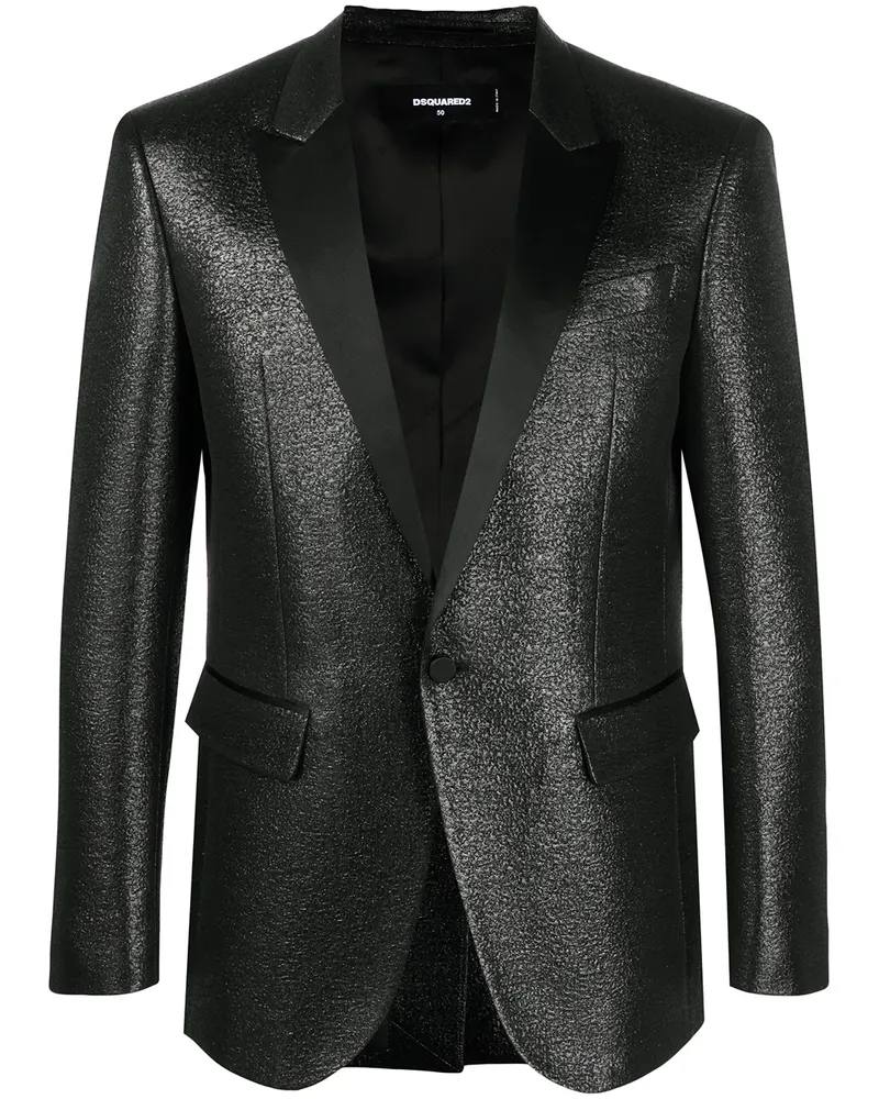 Dsquared2 Brokat-Sakko mit Glanzoptik - Schwarz Schwarz