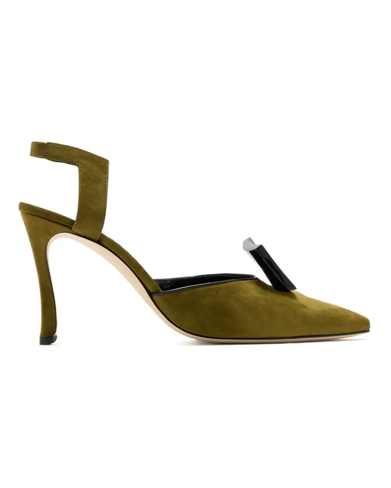 Manolo Blahnik Domitila buckle-detail pumps - Grün Grün