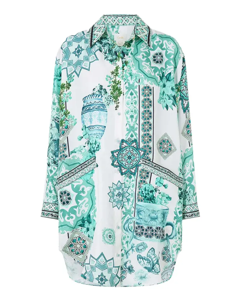Camilla pockets balearic bebé shirt tunic - Weiß Weiß