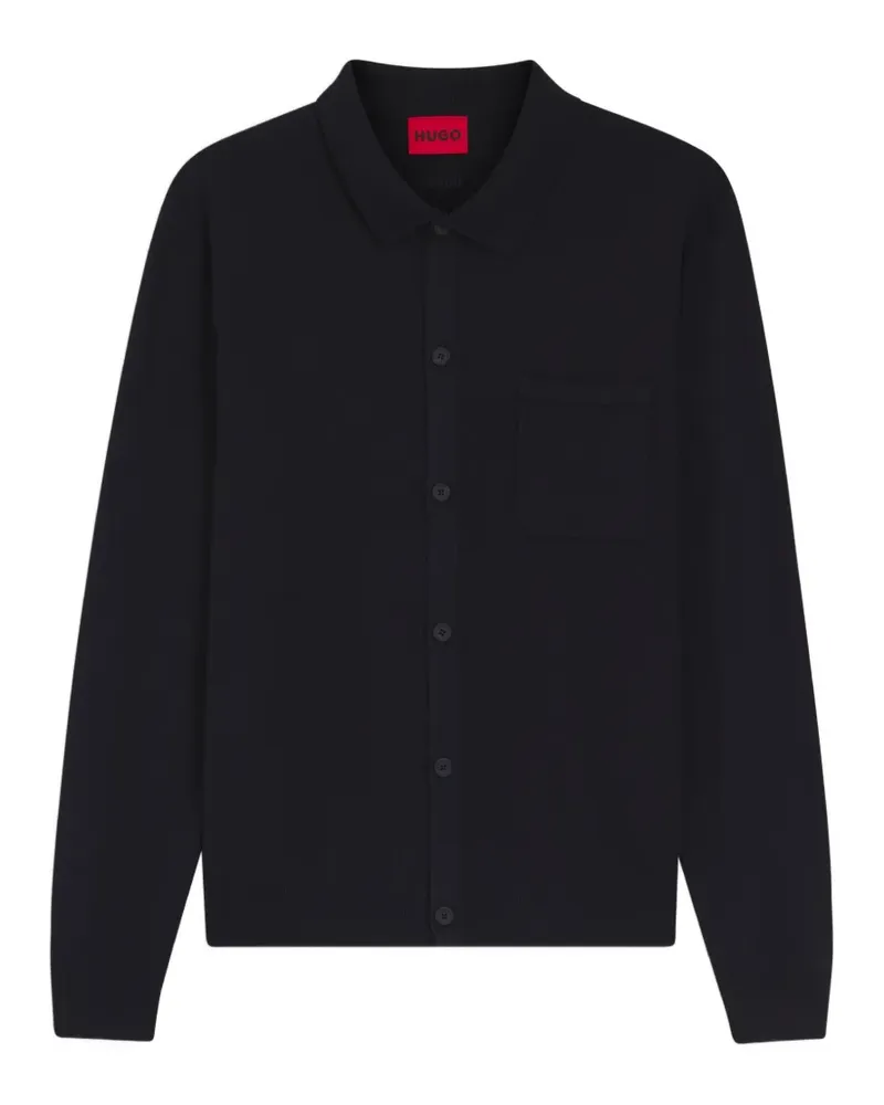 HUGO BOSS Cardigan mit Vordertasche - Blau Blau