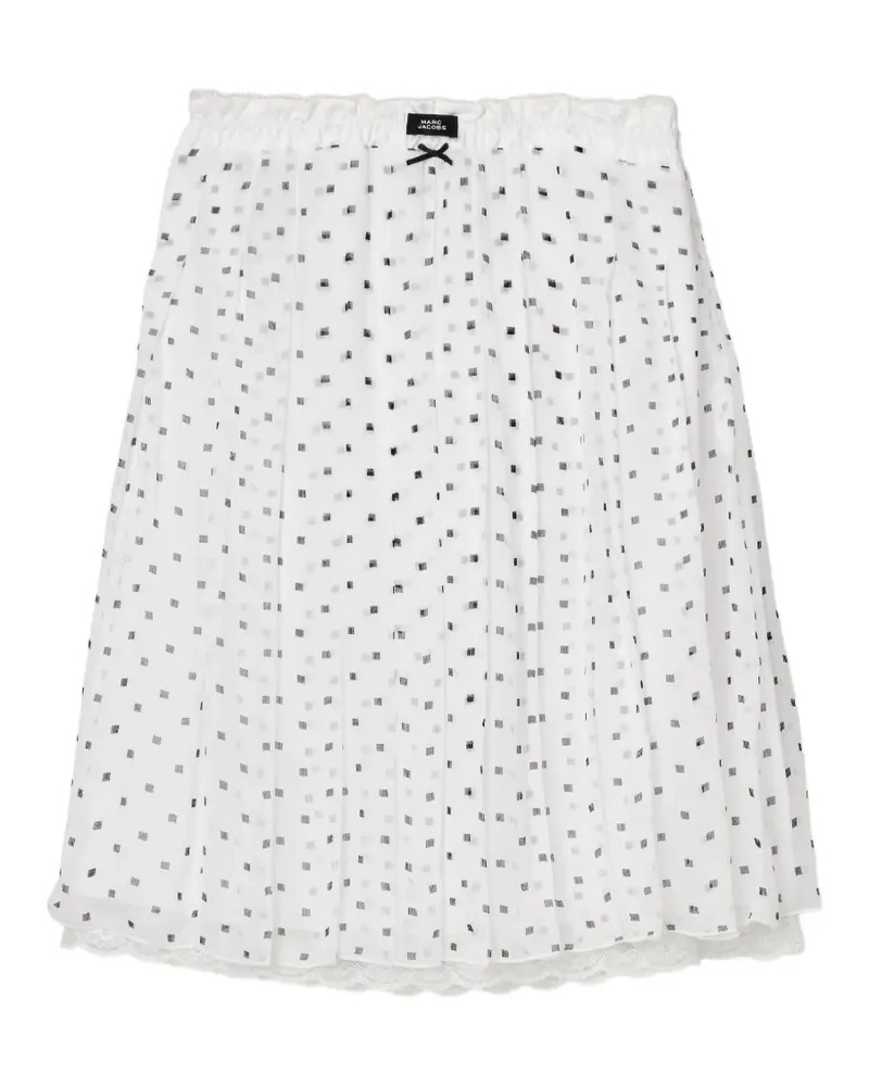 Marc Jacobs Midirock mit Spitzendetail - Weiß Weiß